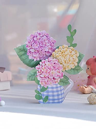 Yaartz 3D Pop Up Card Greeting Card With Envelope-All Occasion Card-Hydrangea #TOP6