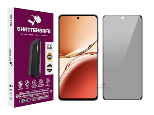 Image of Anti-Spy Privacy Tempered Glass Compatible For Oppo F27 5G [Pack of 1]. 9H Hardness, Anti-Scratch, Edge-to-Edge Protection With Easy Installation Kit & Case Friendly Fit.