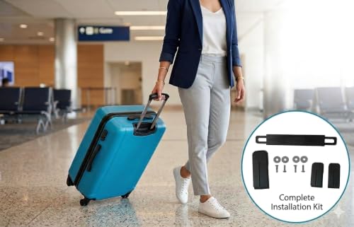 Image of Luggage Wheel,Handle,Lock Only for Replacement and Repair for VIP, Safari, Skybag, Amrican Tourister Suitcases Luggage Part (2 PCS HANDLE BLACK)