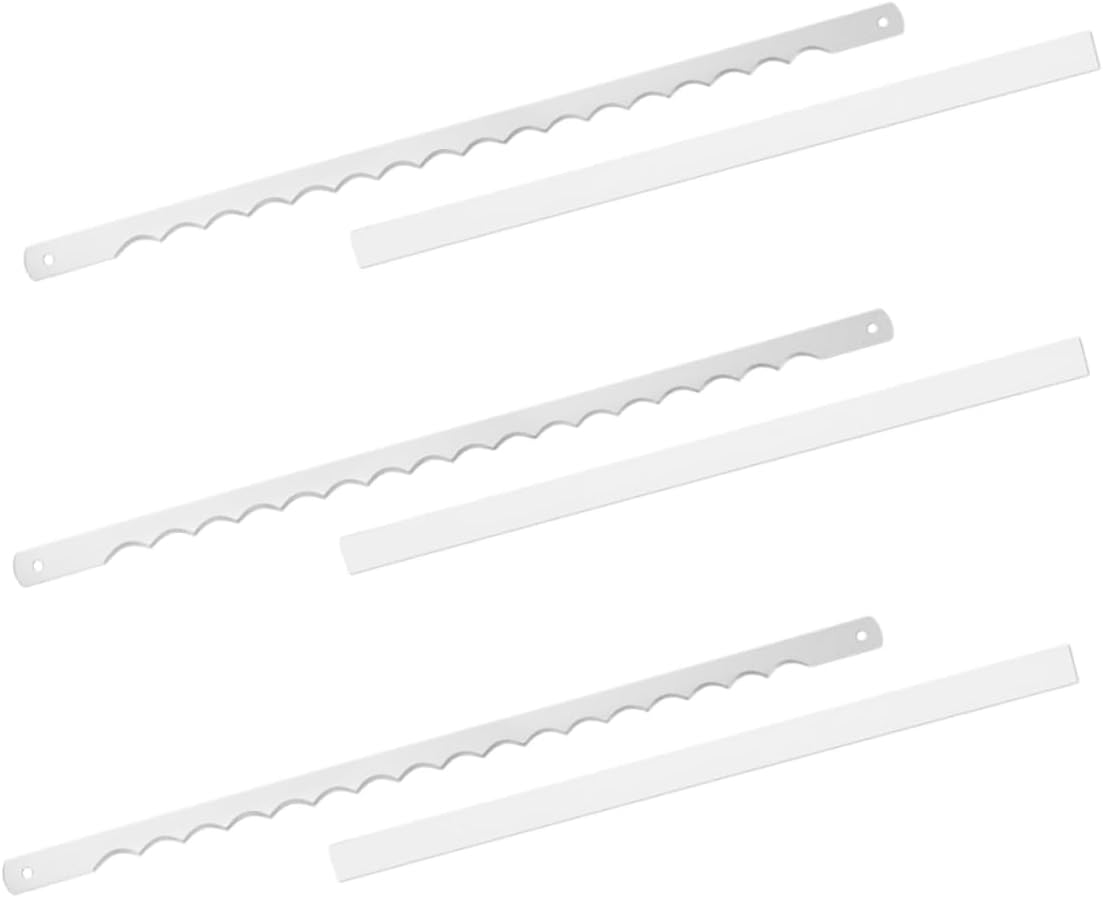 3 Piece Stainless Steel Serrated Bread Slicer Replacement Blades