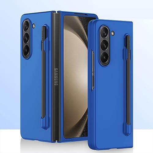 Compatibile con Samsung Galaxy Z Fold 5-5G Cellulare CoverBlu Custodia S Pen Slot Ultra Sottile Matte Bumper Antiurto Protezione Case+3D Vetro Temperato per Z Fold 5-2023 tpu
