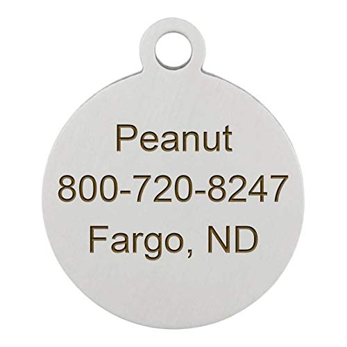 Dogids Personalized Glitter Identification Tag, Custom Laser Engraved Single Sided Id Tag With S-Hook And Split Ring, Stainless Steel - Blue - Heart, Small, 7/8 In #TOP3