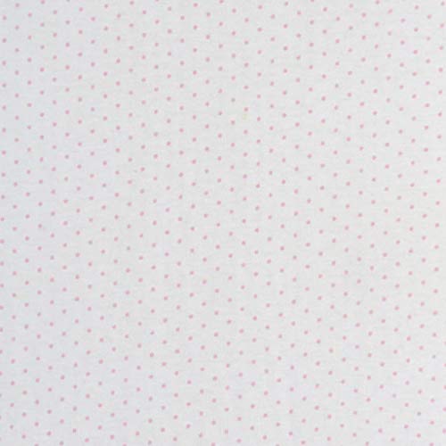 Sheetworld Baby Fitted Moses Basket Sheet 13 X 27 Inches, 100% Cotton Jersey Hypoallergenic Sheet, Unisex Boy Girl, Pink Pindot, Made In Usa #TOP1