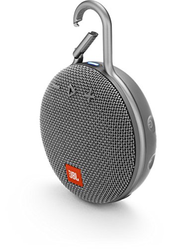 Image of JBL Clip 3, Wireless Portable Bluetooth Speaker with Mic, JBL Signature Sound, Integrated Carabiner, Vibrant Color Options with IPX7 Waterproof & AUX (Gray)