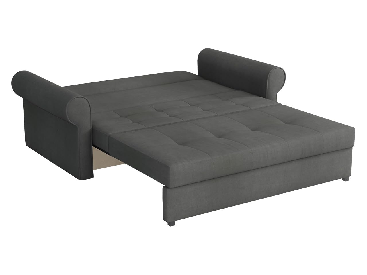 Mirjan24 Schlafsofa Viva Silver III mit Bettkasten, Bettsofa mit abgerundete Armlehnen, 3 Sitzer Polstersofa mit Schlaffunktion, Sofagarnitur inkl. Kissen, Sofa, Wohnlandschaft (Kronos 07)
