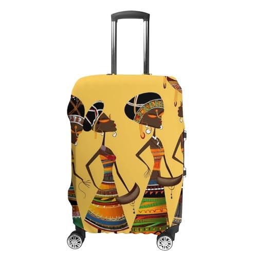 Creative African Culture Luggage Cover, Washable Elastic Suitcase Cover Protector Fit 18-32 Inch Luggage