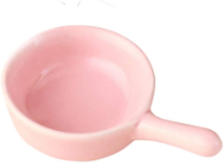 Mini Ceramic Spoon with Handle, Seasoning Dish, Sauce, Household(D)