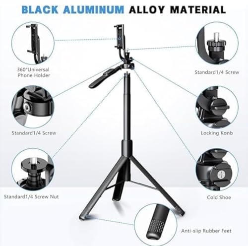 Image of Gimbal for Phone,Camera Tripod Stand for Phone, Smartphone Gimbler for iPhone with Anti-Shake 1-Axis STABILIZER for Android & iOS Ideal for Vlogging Reels YouTube Travel Videos (R16 Selfie Stick)