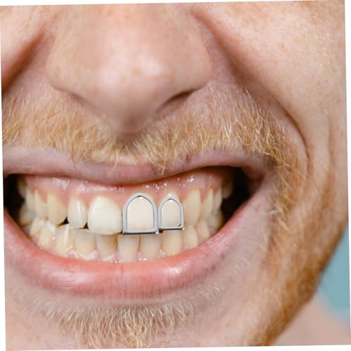 LIFKOME Grill Dental de Metal para Cosplay Hip Hop Plata miniatura 7