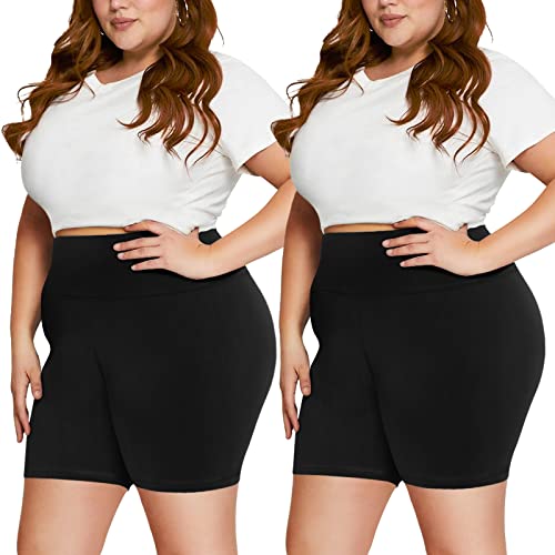 2 Pack Plus Size Biker Shorts for Women – 5