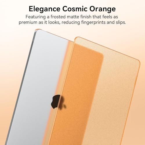 Image of EooCoo Compatible with Apple MacBook Air 13 inch Case M5 M4 M3 M2 2026 2025-2022, Ultra-Thin Cover for Mac Air 13.6 inch A3449 A3240 A3113 A2681, Matte Laptop Plastic Hard Shell Cover-Frost Cosmic Orange