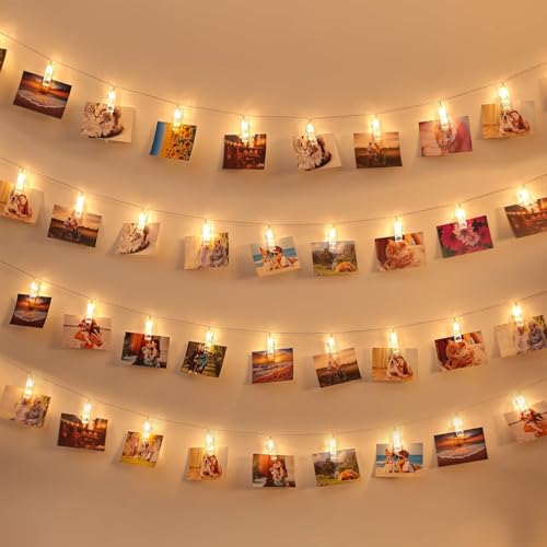 Lichterkette mit Klammern 20 Beiyan Lichterkette mit Klammern für Fotos 3,0M, 20 LED Foto...