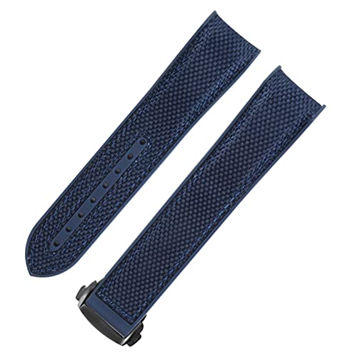 Bracelet de luxe en nylon et silicone pour Omega Seamaster agate 20mm boucle déployante montre