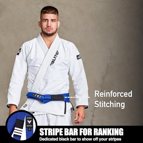 Elite Sports Brazilian Jiu Jitsu BJJ Belts (Blue, A5)