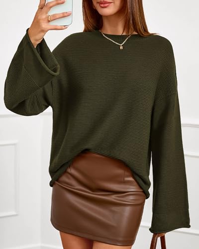 KIRUNDO Oversized Sweaters for Women Chunky Ribbed Knit Tops - image 5