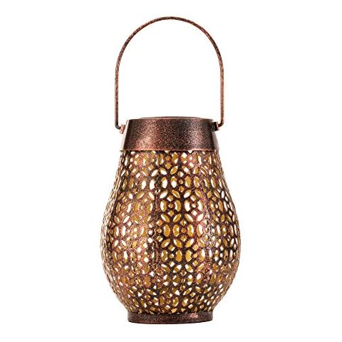 Pauleen 48067 Sunshine Wish Solar Lantern in Copper for Outdoor use - Balcony or Garden, Metal, 0.01 W Cover