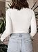 PRETTYGARDEN Women's Turtleneck Long Sleeve Shirts 2026 Fall Basic Tees Ribbed Fitted Tops Thermal Layering Knit Top Clothes (White,XX-Large)