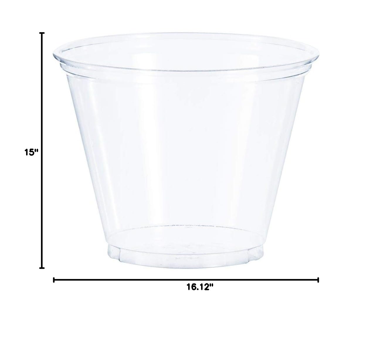 Solo 9 oz Ultra Clear Squat PET Cold Cup, TP9R (1,000 Count)