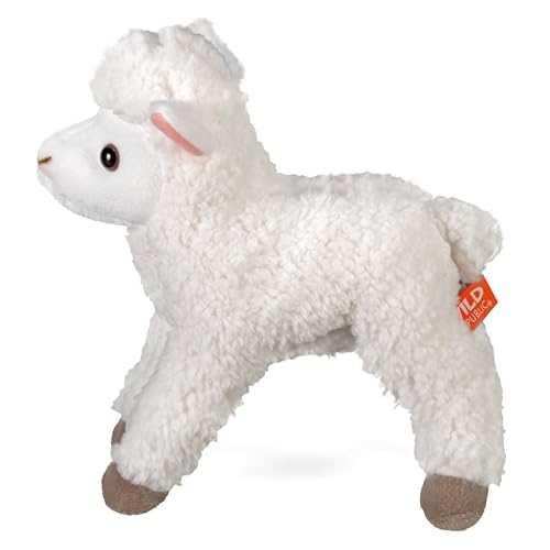 Wild Republic Cuddlekins Mini Lamm, Stofftier, Baby-Geschenk für Mädchen und Jungen, Kinder Plüschtier, Kuscheltier Für Babys, Spielzeug aus Recyclingmaterial, 20 cm, White