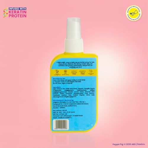 Image of Peppa Pig Mineral Sunscreen SPF30 Spray for Kids | Pediatrician Certified & 100% Vegan | Broad Spectrum UVA /UVB PA++++ | Swimming & Beach | Carrot & Pomegranate |100ml