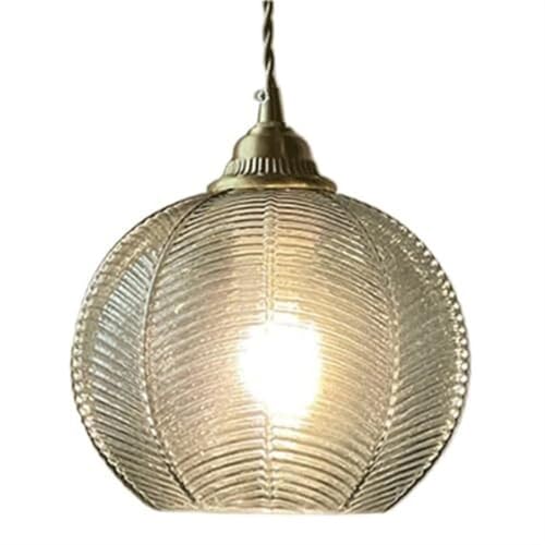 Suspension américaine rétro en verre sphérique E27 de 25cm pour salon et cuisine
