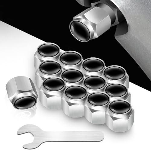 Tapas de Válvula de Neumáticos Metal Proof con Anillos de Goma Resistentes al Clima Tapas de Válvula con Juntas Antifugas para Vehículos miniatura 2