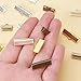 PH PandaHall 680pcs Ribbon Ends 6 Size 4 Color Leather Ribbon Crimps Bracelet Bookmark Pinch Crimp Clamp End Cord Fasteners Clasp End Fastener Clasps for Choker Jewelry Making 8/10/12/15/20/25mm