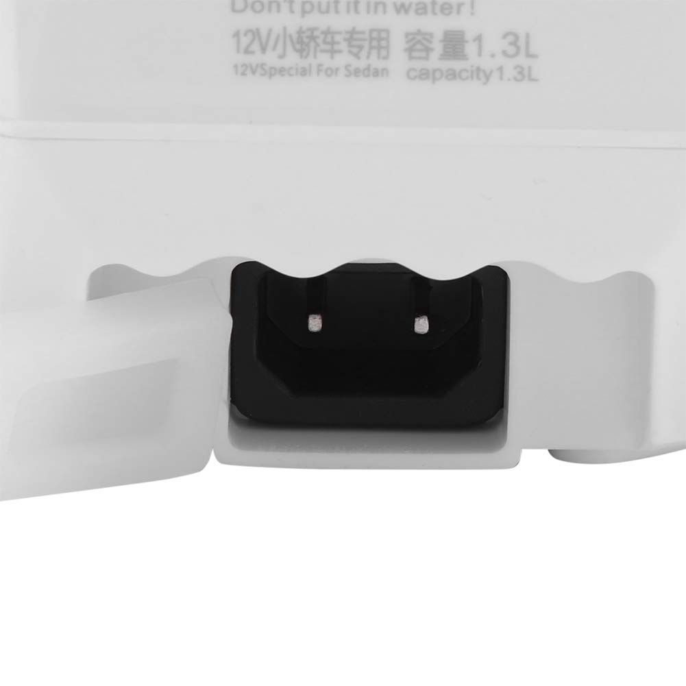 Olla arrocera eléctrica para automóvil, vaporizador de alimentos multifuncional portátil de 12 V y 100 W con revestimiento antiadherente, adecuado para viajes, camping, oficina, (Blanca)