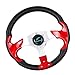Mqetly Sleek D-Shape 320MM Steering Wheel, Red10