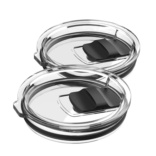 20 oz Tumbler Lid 2 Pack Magnetic Slider Replacement Lids for YETI 20 oz Tumbler 10oz Lowball 10/24oz Mug Travel Spill Proof Coffee Cup Cover BPA Free