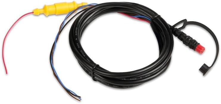 Chart Plotter Power Cable Use To Power EchoMap Chart Plotters 4-Pin Connector 6 Foot Length Black With NMEA 0183 Inputs/Outputs