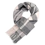WAMSOFT Wool Winter Plaid Scarf for Men Tartan Women Fashion Thick Scarf Soft Warm Checkered Striped Classic Scarves