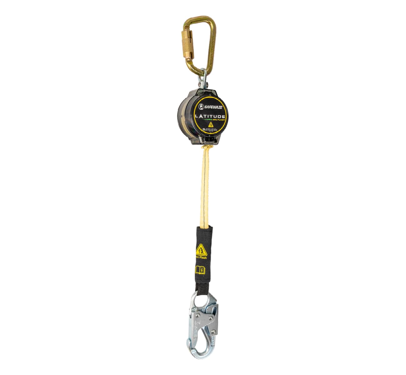 Latitude Pro Arc Flash 7' Single Web SRL: Steel Carabiner, Snap Hook