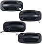 DEAL New 4pcs Front+Rear Driver+Passenger Side Textured Blk Exterior Door Handle Replacement Kit Fit 99-06 Silverado/Sierra 07 Old Body 00-06 Suburban/Tahoe/Yukon/XL 02-06 Avalanche/Escalade/ESV/EXT