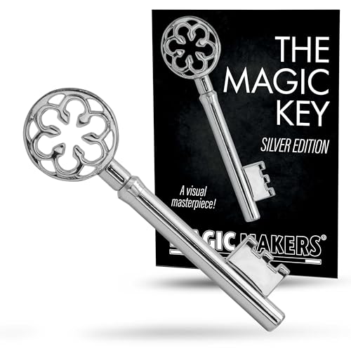 Clé squelette pour magiciens Magic Makers en métal argenté de close-up