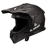 LS2 Helmets Gate II Full Face MX Motorcycle Helmet (Matte Black - 2X-Large)