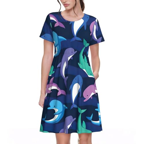 Robe d'été dauphin idéale pour vos vacances à la mer et week-ends
