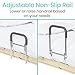 Vive Bed Rail - Compact Assist Railing for Elderly Seniors, Handicap - Standing Bar Handle with Fall Prevention Guard - Adjustable Bedrail Cane fits King, Queen, Full, Twin - Stability Grab Bar