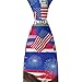 MZERSE Fashion Neckties Mens Shirt Uniform Skinny Tie for Business Holiday Necktie Statue of Liberty Bald Eagle USA Patriotic American Flag Stars Stripes
