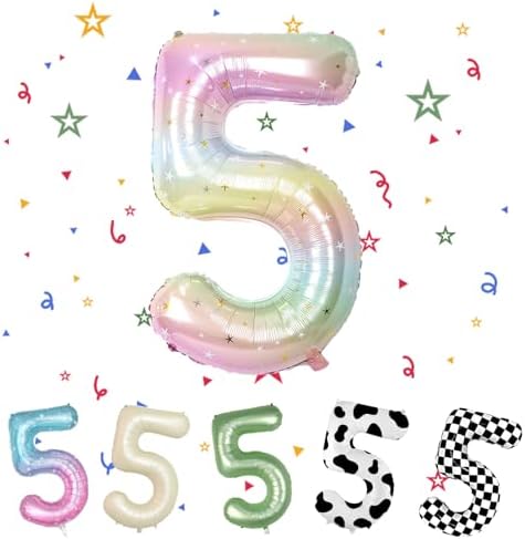 Number 5 Balloon, Cream Number Balloon, 40" Beige Balloons Number, 5th Birthday Balloon, Number 5 Nude Neutral Digital Balloons for 5th Birthday Decorations Baby Shower Boho Theme Party Supplies
