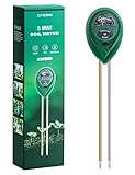CFORM Soil Tester,Soil Hygrometer, Light Detector and HP Meter 3-in-1,Soil Test Kits with Moisture Light and PH Test for Garden,Farm,Lawn,Plant Factories, Indoor and Outdoor,No Battery Needed