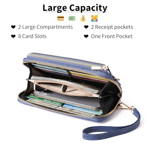 Image of GOIACII Phone Purse Crossbody Bags for Women Small Travel Wallet Touch Screen RFID Blocking