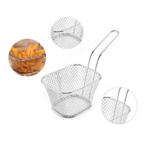 Xumier 2-delig Frietenrek Kegel Snack Display Rek Frieten Set + Mini Frieten Mand Metalen Draadmand Voor Gezinnen, Restaurants, Cafés, Bars, Snackbars, Bruiloften, Feestjes - Image 7