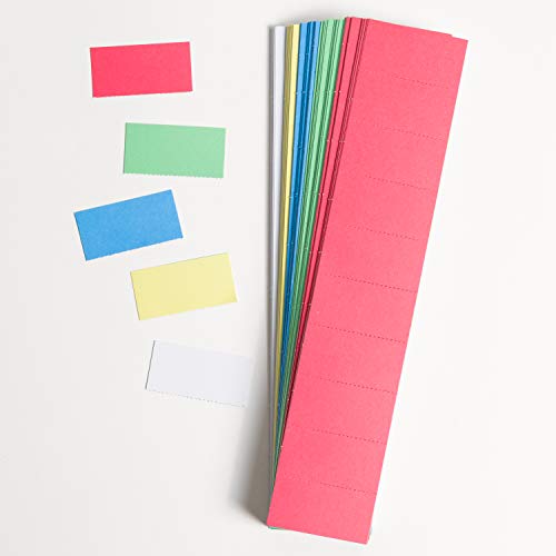 U Brands Paper Inserts for Magnetic Card Holder, Assorted Colors, 2 W x 1 H