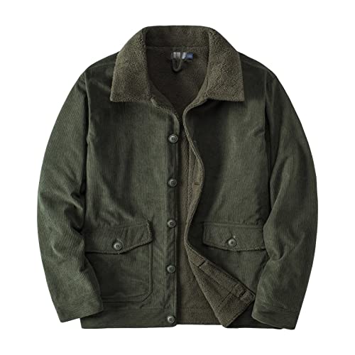 Veste velours côtelé homme doublée polaire veste chemise chaude automne hiver