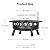 Florise 36 Inch Fire Pit, Outdoor Wood Burning Firepit with Removable Grill & Poker, Heavy Duty Metal Round Fireplace,2 in 1 Large Bonfire for Outside,BBQ,Yard,Patio
