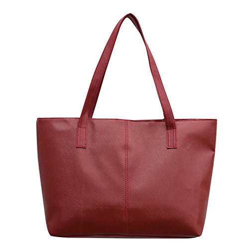 Bolsos de Mujer, ?JiaMeng Bolso Bandolera de Mano Bolso Tote Bag Bolsa Hombro Grandes Bolso Shopper (Rojo)