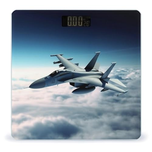 Báscula Digital de Baño con Diseño de Aviones de Combate