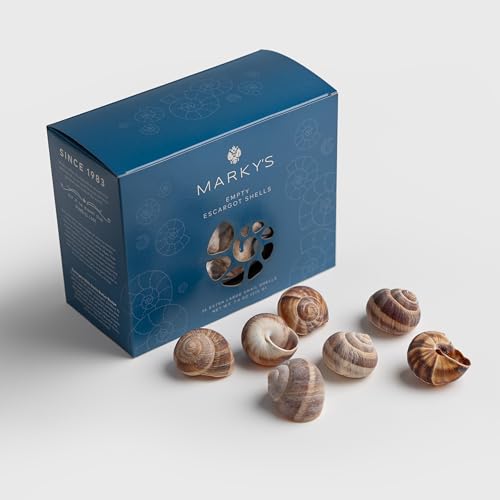MARKYS Escargot Snails Empty Shells - 36 pcs - Extra Large Escargot Shells Premium Quality - Imported from France