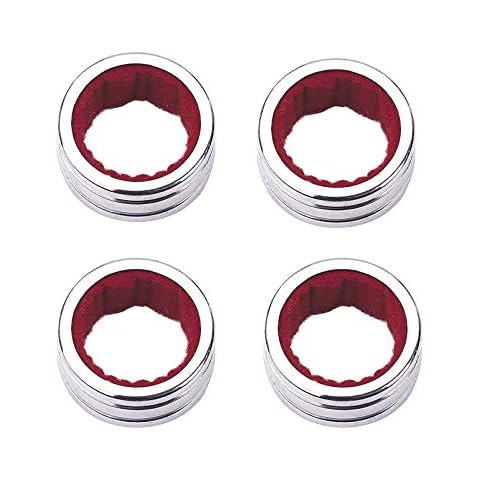 LANGING 4Pcs Stainless Steel Wine Drip Ring Collar Red Wine Bottle Collar Alcohol Stop Ring Silver Cover